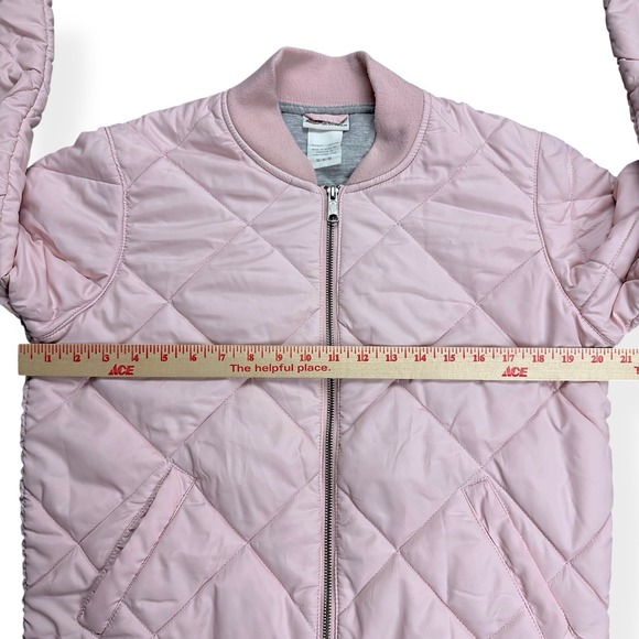 Dickies Women's‎ Quilted Puffer Bomber Jacket Coat Pale Pink Size Medium - Picture 5 of 13